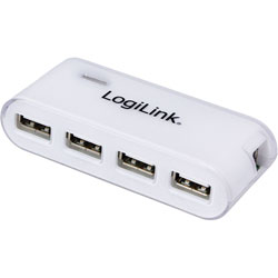 LogiLink® UA0086 USB 2.0 Hub 4-Port With Power Supply White