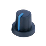 PB Fastener 3031371 Soft-Touch Knob 16mm Black Body/Cap Blue Pointer