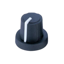 PB Fastener 3031725 Soft-Touch Knob 19mm Black Body/Cap Grey Pointer