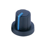 PB Fastener 3031756 Soft-Touch Knob 19mm Black Body/Cap Blue Pointer