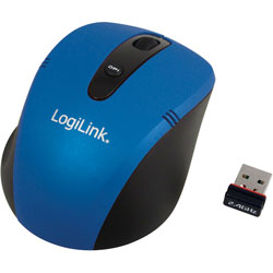 LogiLink® ID0046 Mouse Optical Wireless 2.4 GHz Mini Blue