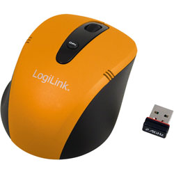 LogiLink® ID0047 Mouse Optical Wireless 2.4 GHz Mini Orange