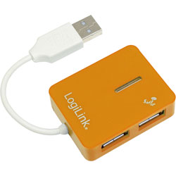 LogiLink® UA0137 USB 2.0 Hub 4-Port Smile Orange