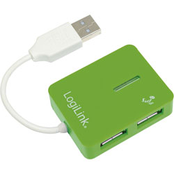 LogiLink® UA0138 USB 2.0 Hub 4-Port Smile Green