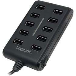 LogiLink® UA0125 USB 2.0 Hub 10-Port With On/Off Switch