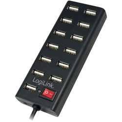 LogiLink® UA0126 USB 2.0 Hub 13-Port With On/Off Switch