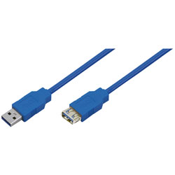LogiLink® CU0054 Extension Cable USB 3.0 Type A To Type A Blue 1m