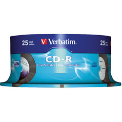 Verbatim 43710 CD-R AZO Data Vinyl Printable 700MB 80min - Pack Of 25