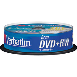 Verbatim 43641 DVD+RW 8cm Inkjet Printable 2x 1.4GB - Pack Of 10