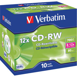 Verbatim 43148 CD-RW 12x 700MB - Pack Of 10