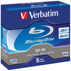 Verbatim 43615 BD-RE SL 2x 25GB - Pack Of 5
