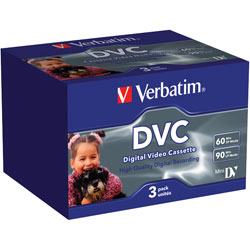 Verbatim 47651 Digital Video Cassette 60 Min - Pack Of 3