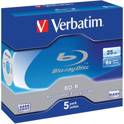 Verbatim 43715 BD-R SL 25GB 6x - Pack Of 5