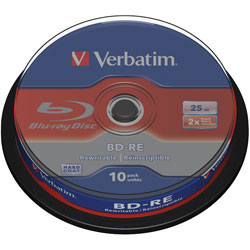 Verbatim 43694 BD-RE SL 25GB 2x - Pack Of 10