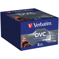 Verbatim 47652 Digital Video Cassette 60 Min - Pack Of 5