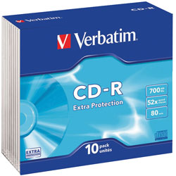 Verbatim 43415 CD-R Extra Protection 52x 700MB - Pack Of 10