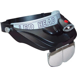 RoNa 450502 Professional LED Headband Magnifier 1.2x/1.8x/2.5x/3.5x