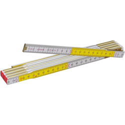 Stabila 01128 600 Series 617 Folding Rule - White/Yellow - 2m