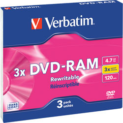 Verbatim 43499 DVD-RAM 3x 4.7GB - Pack Of 3