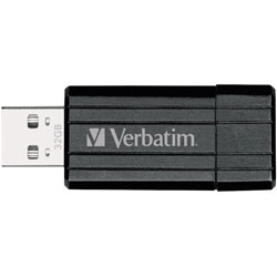 Verbatim 49064 PinStripe USB Drive 32GB - Black