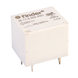 Finder 36.11.9.009.4011 PCB Mount Relay 10A 9VDC SPDT-CO