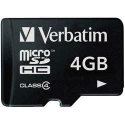 Verbatim 44002 Micro SDHC 4GB - Class 4