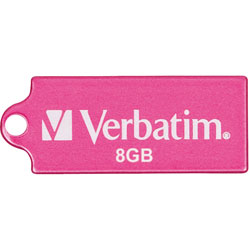 Verbatim 47424 Micro USB Flash Drive 8GB - Hot Pink