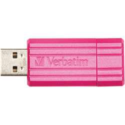 Verbatim 47397 PinStripe USB Drive 8GB - Hot Pink