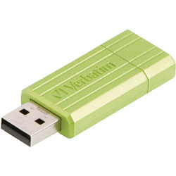 Verbatim 49070 PinStripe USB Drive 16GB - Eucalyptus Green