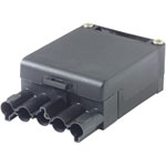 Wieland 93.731.4553.0 5 Pin Female Compact Connector with Strain Relief Black