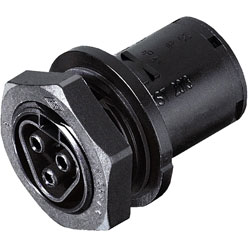 Wieland 96.031.1053.1 Female Gesis IP66 Chassis Mount Connector 10-14mm 3P Black