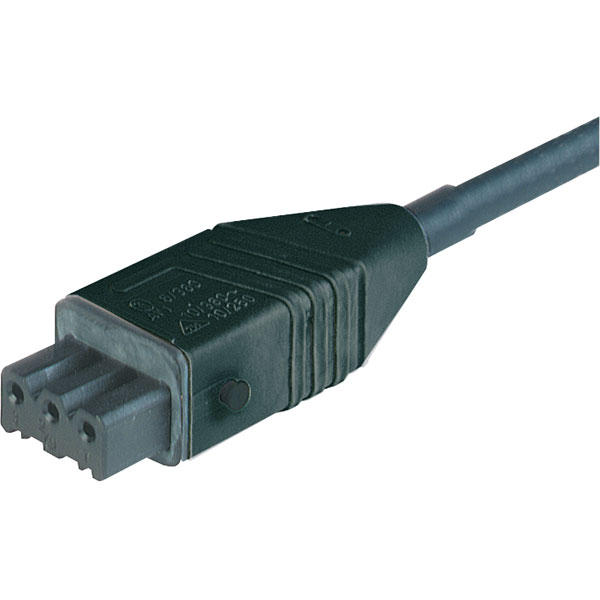 Hirschmann 932 187-015 STAK3K Moulded Socket + Lead 3 + PE Black