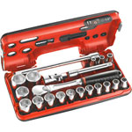 Facom SL.DBOX1 1/2in Standard 6 Point Socket Set 1/2in Drive 21 Piece