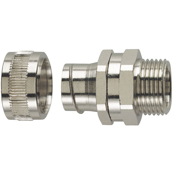HellermannTyton 166-30416 SC32-SM-PG29 Brass Conduit Connector PG2...