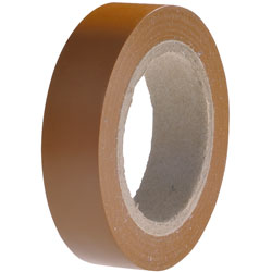 HellermannTyton 710-00107 HelaTape Flex 15 - PVC Tape Brown 15mm x 10m