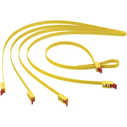 HellermannTyton 115-00001 SPEEDYTIE-PA66-YE-V1 Yellow, Red 13mmx750mm (Pack 5)