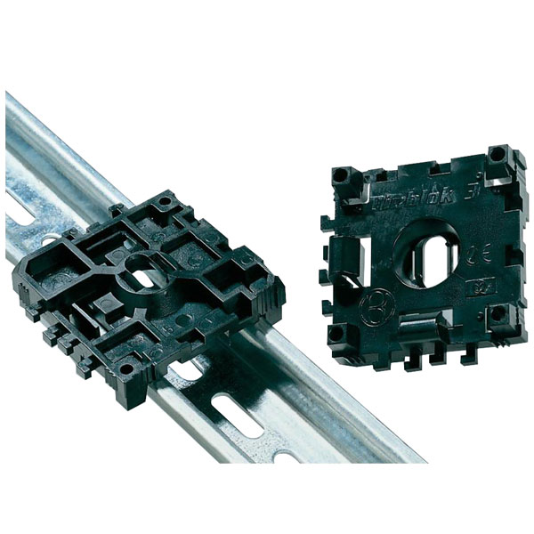 HellermannTyton 181-45130 DINBLOK3-POM-BK Fixing Block Black Clamp...