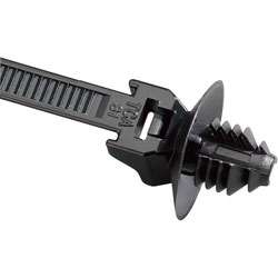 HellermannTyton 155-05800 T50SOSFT6E-PA66HIRHS Push Mount Tie Black 4.6mmx160mm