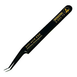 Bernstein 5-053-13 SMD Tweezers 110mm Obliquely Angled Very Sharply Pointed ESD