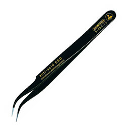 Bernstein 5-055-13 SMD Tweezers 120mm Sickle-Shaped Very Sharply Pointed ESD