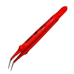 Bernstein 5-107 VDE Engineer´s Tweezers 150mm Bent Tips Ni-Plated VDE-Isolation