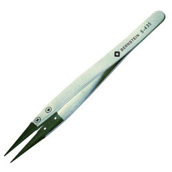 Bernstein 5-435 Carbofib Tips Tweezers 125mm Fine Rounded Tips