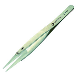 Bernstein 5-443 Delrin Tips Tweezers 125mm Fine Flat Tips 1mm Width