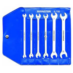Bernstein 6-750 Special Double Open-Ended Wrench Set In Plastic Case - 6 Piece