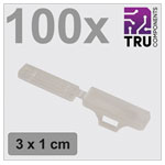 TruComponents 499488 Badge 9.5 x 30 mm Clear 100pcs