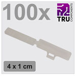 TruComponents 499489 Badge 9.5 x 41.5 mm Clear 100pcs