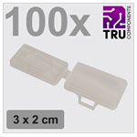 TruComponents 499490 Badge 18 x 30 mm Clear 100pcs