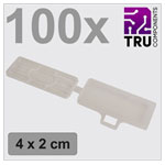 TruComponents 499491 Badge 18 x 42 mm Clear 100pcs
