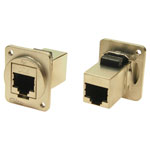 Cliff CP30222SM3 FTP Cat6 RJ45-RJ45 feedthrough connector, shielded, metal frame