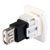 Cliff CP30208NXW USB2.0 A-A feedthrough connector, white plastic frame